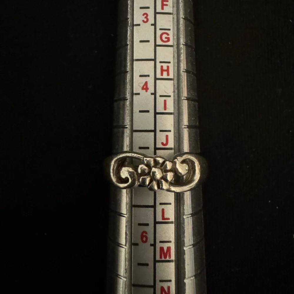 Sterling Silver Flower Scrollwork Ring